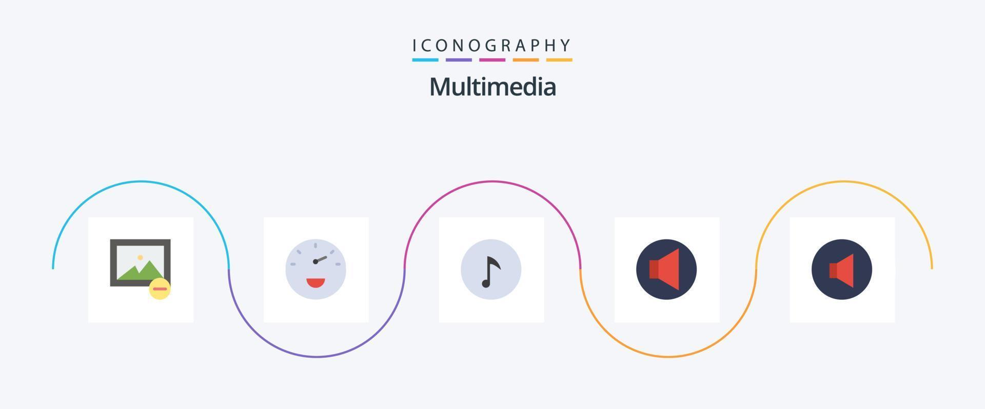 multimedia vlak 5 icoon pak inclusief . Opmerking. vector