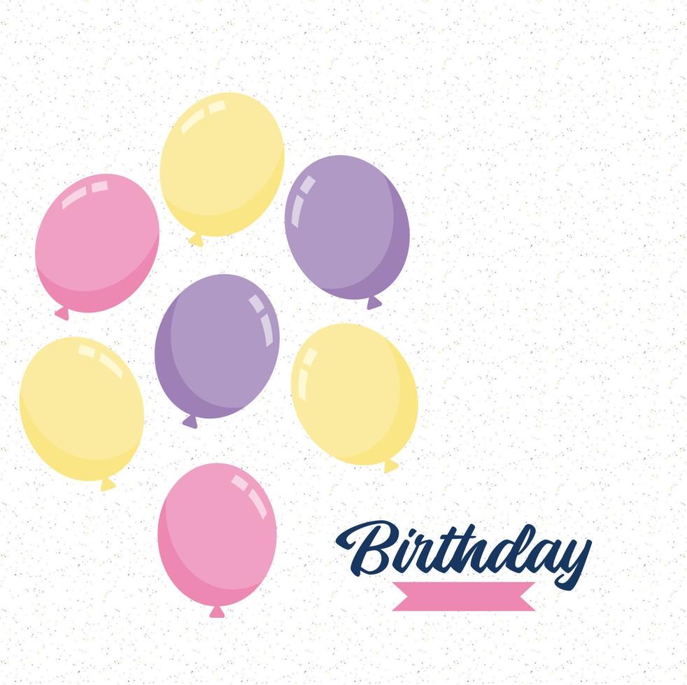 gelukkig verjaardag naar u ballon achtergrond voor partij vakantie verjaardag Promotie kaart poster vector