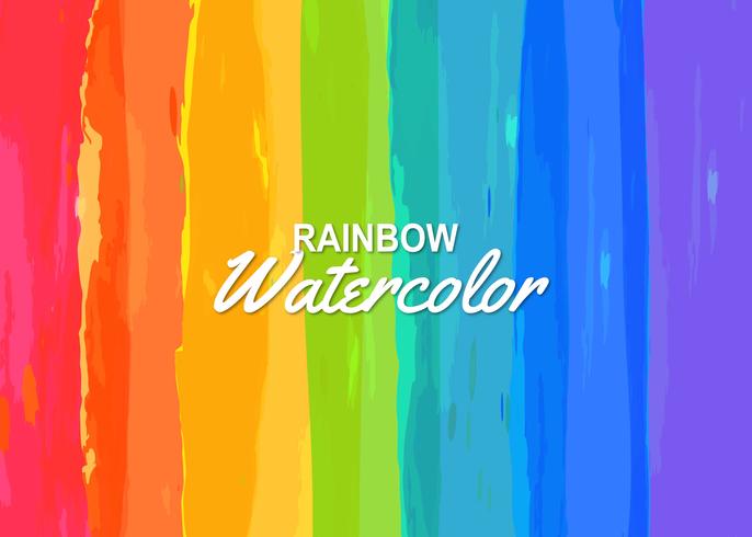 Kleurrijke aquarel Rainbow achtergrond vector