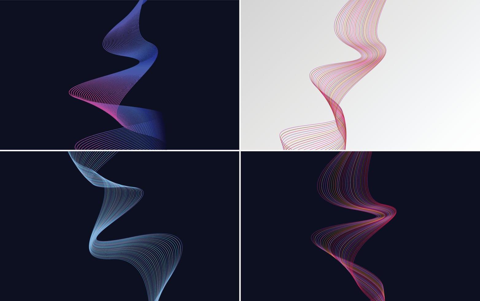modern Golf kromme abstract vector achtergronden voor een elegant en modern kijken