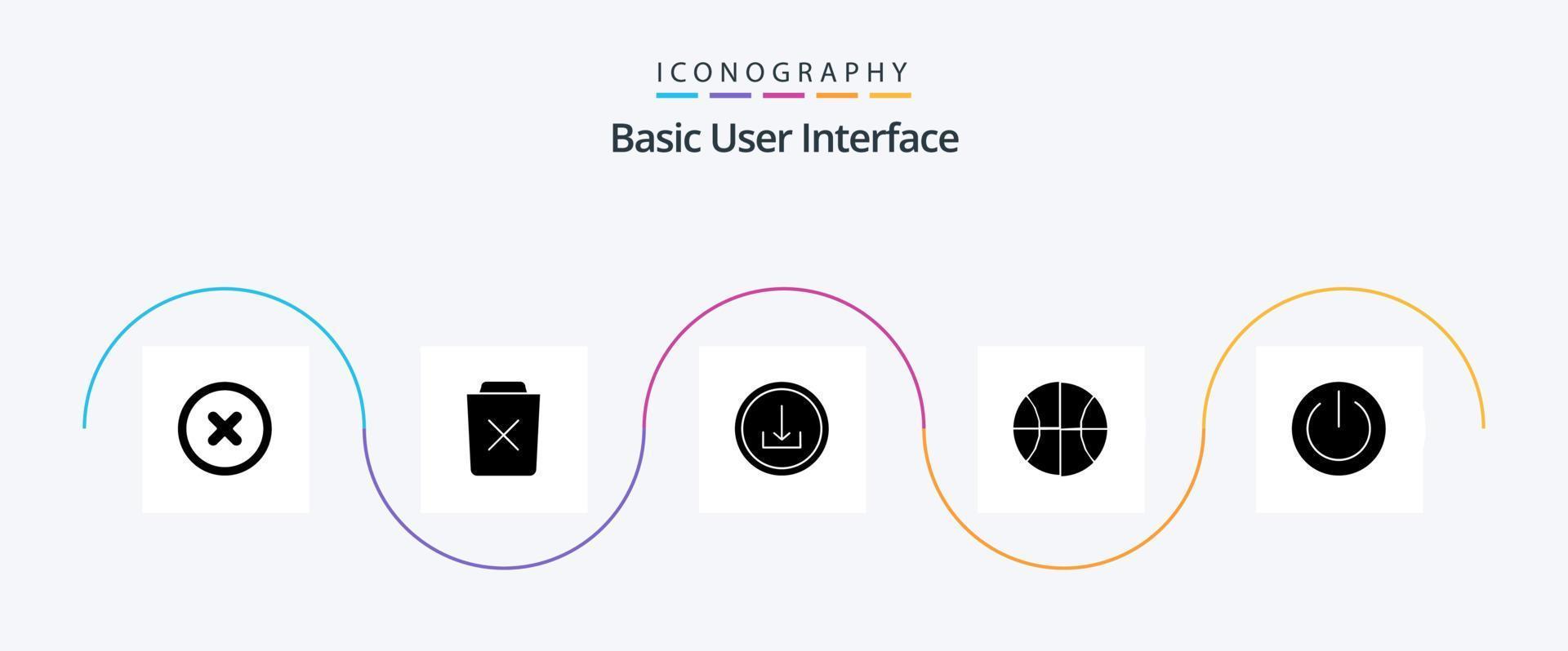 eenvoudig glyph 5 icoon pak inclusief uit. web. sollicitatie. set. eenvoudig vector