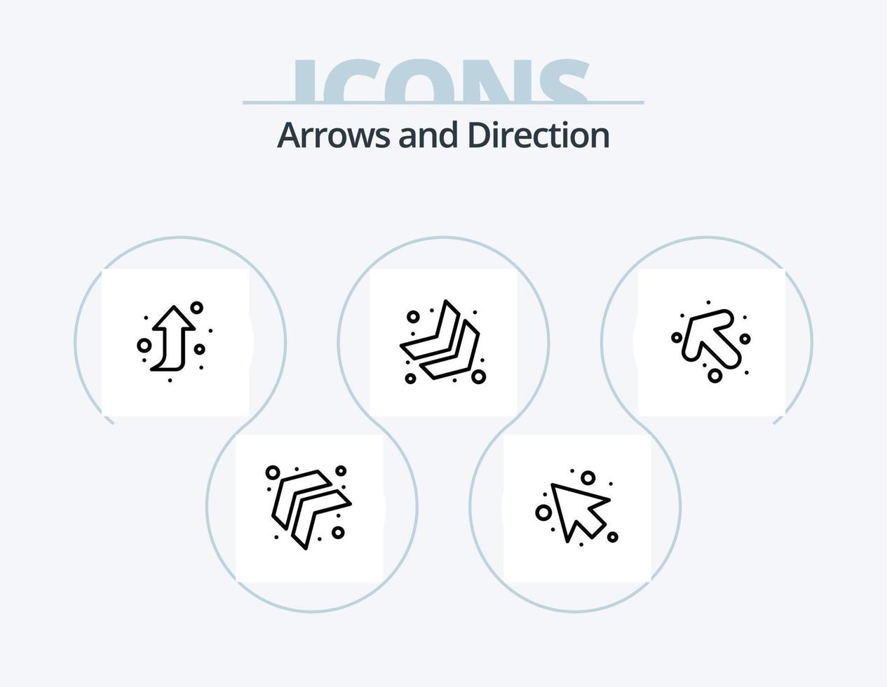 pijl lijn icoon pak 5 icoon ontwerp. . omhoog. terugspoelen vector