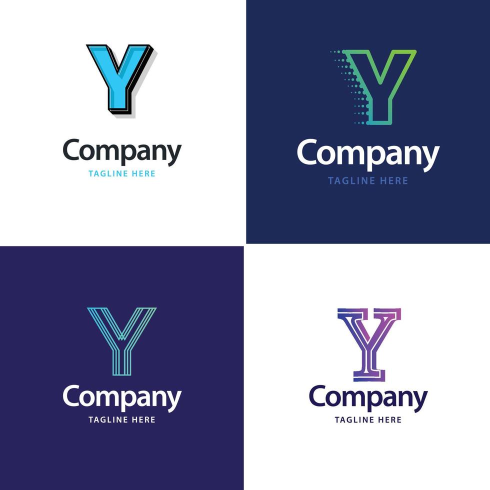 brief y groot logo pak ontwerp creatief modern logos ontwerp voor uw bedrijf vector