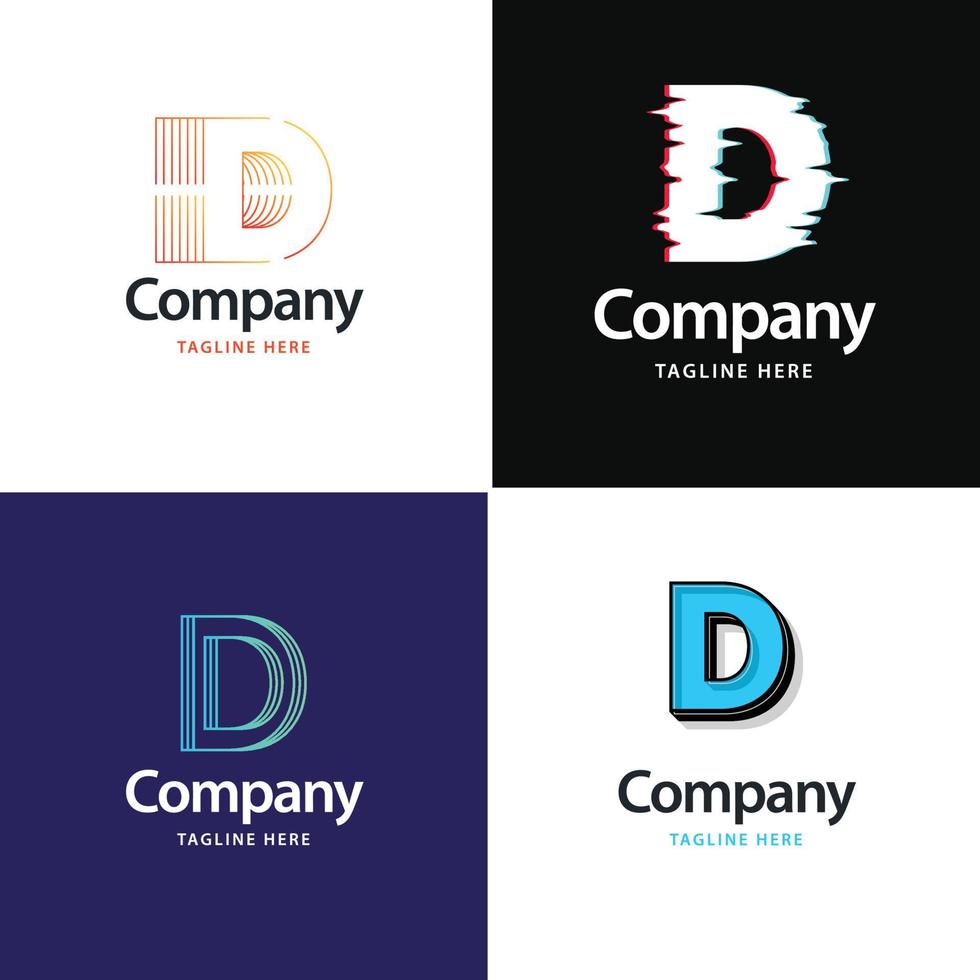 brief d groot logo pak ontwerp creatief modern logos ontwerp voor uw bedrijf vector