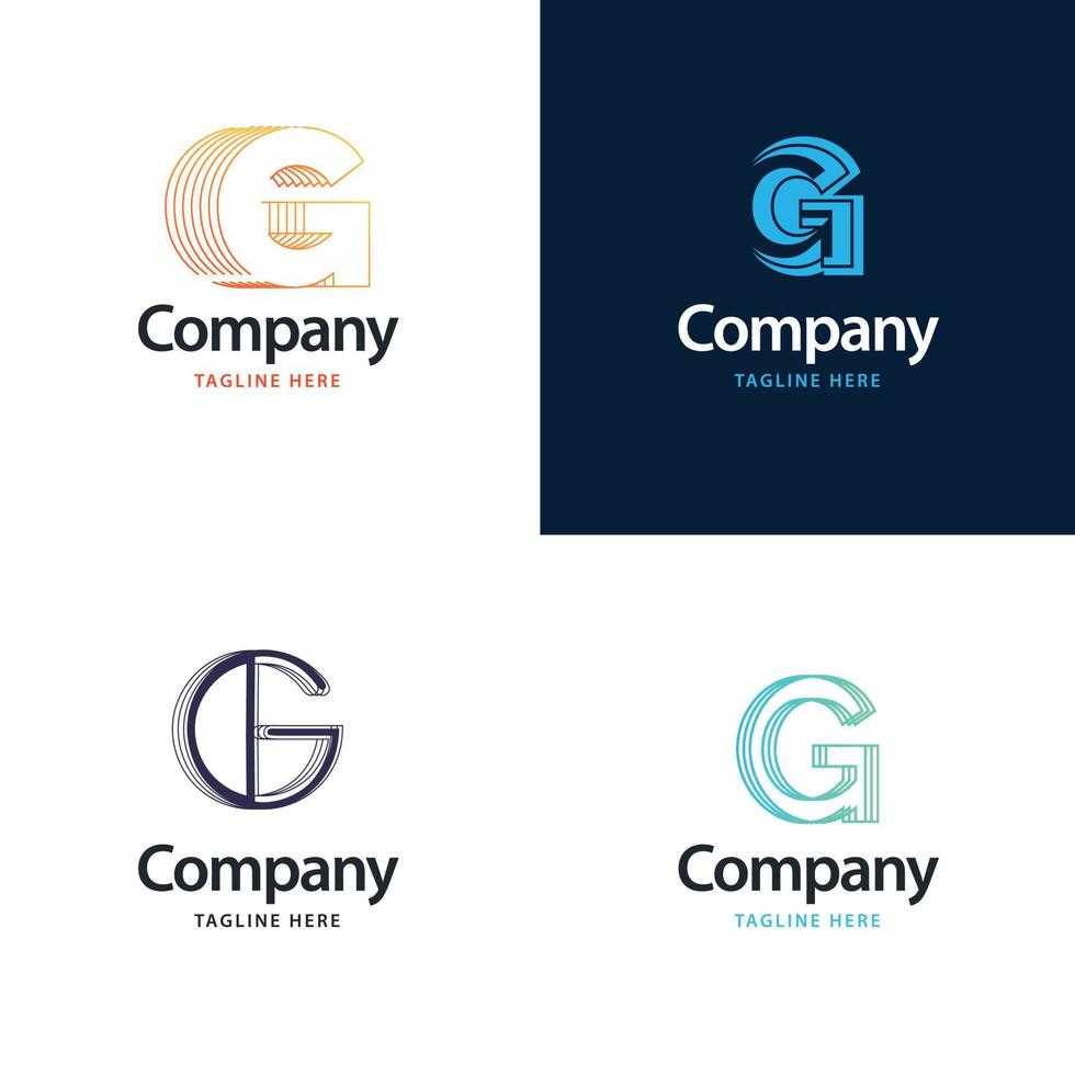 brief g groot logo pak ontwerp creatief modern logos ontwerp voor uw bedrijf vector