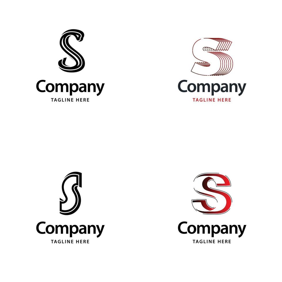 brief s groot logo pak ontwerp creatief modern logos ontwerp voor uw bedrijf vector