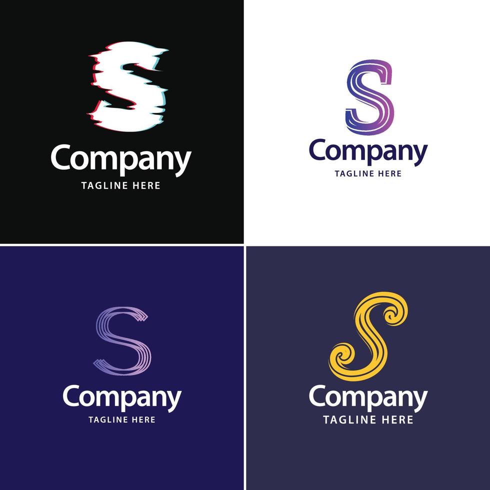 brief s groot logo pak ontwerp creatief modern logos ontwerp voor uw bedrijf vector