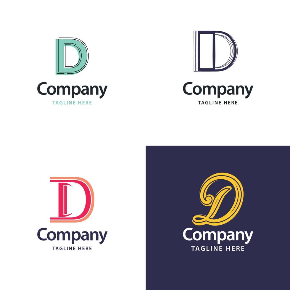 brief d groot logo pak ontwerp creatief modern logos ontwerp voor uw bedrijf vector