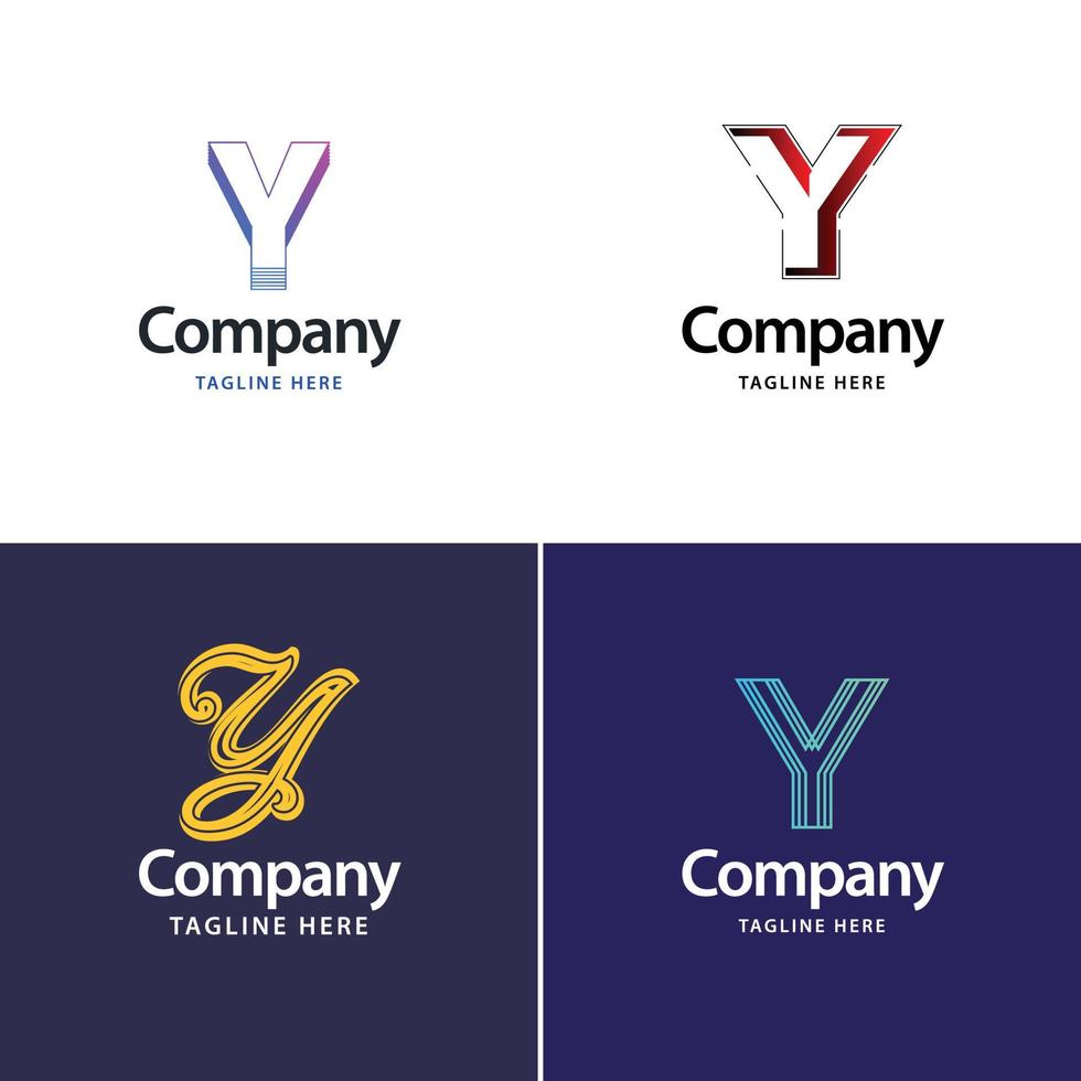 brief y groot logo pak ontwerp creatief modern logos ontwerp voor uw bedrijf vector