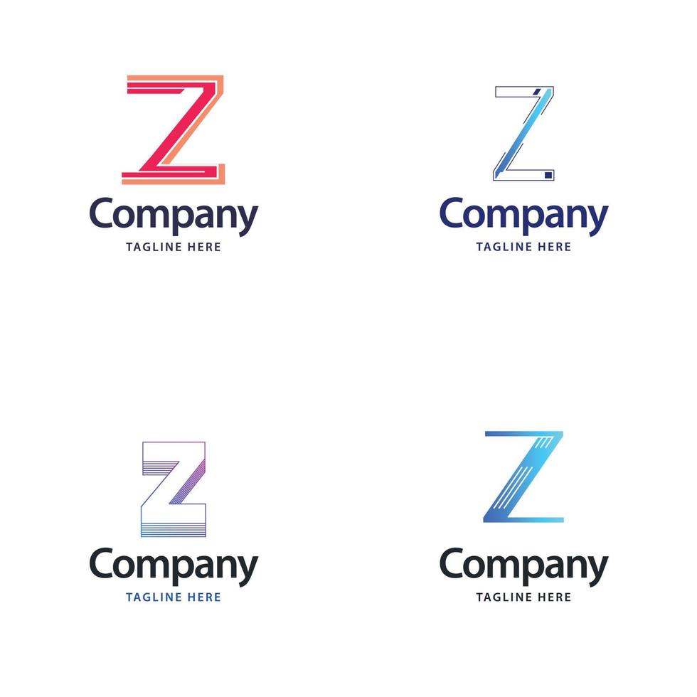 brief z groot logo pak ontwerp creatief modern logos ontwerp voor uw bedrijf vector