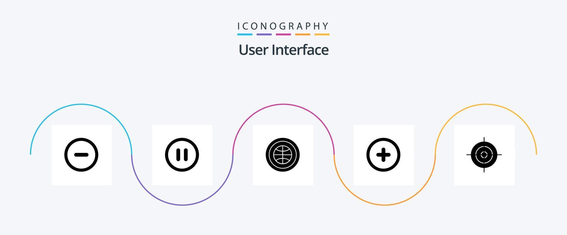 gebruiker koppel glyph 5 icoon pak inclusief . koppel. internetten. doel. plus vector