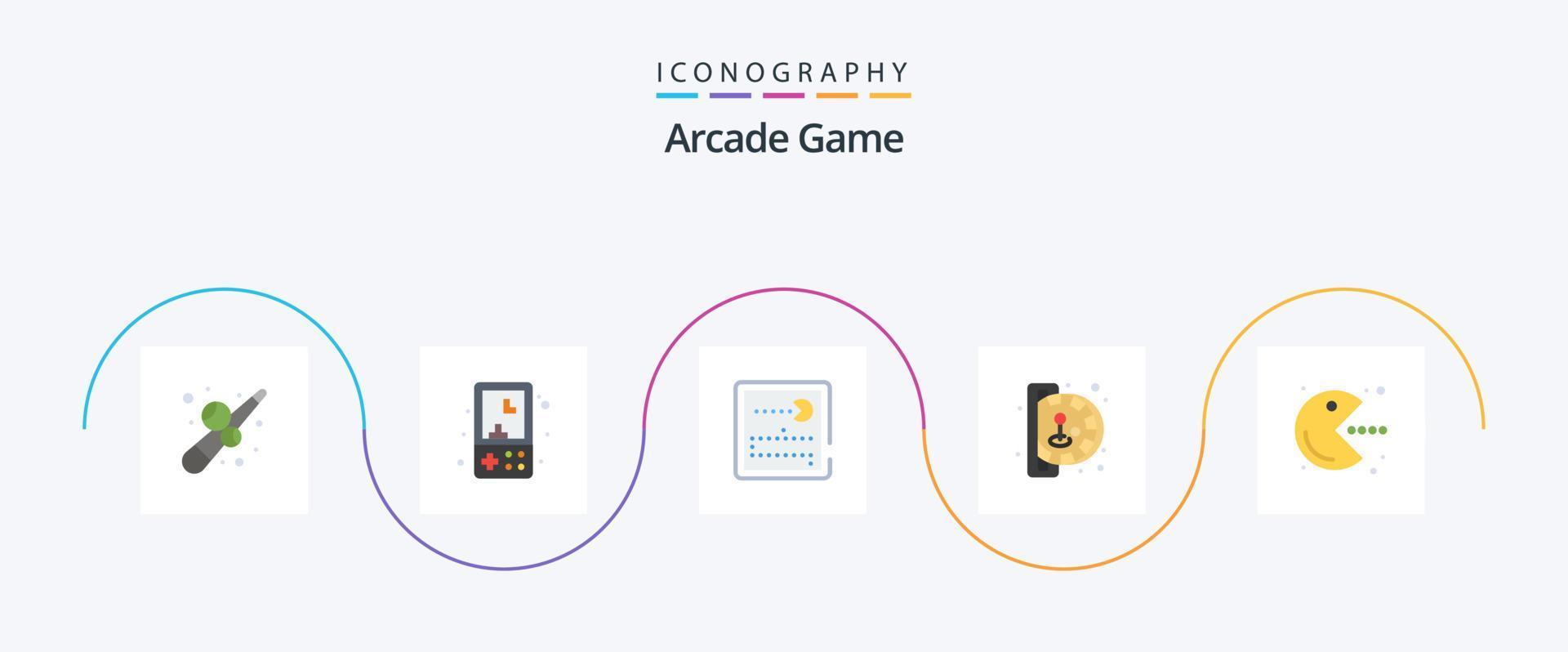 speelhal vlak 5 icoon pak inclusief pacman. spel. Speel. plezier. Speel vector