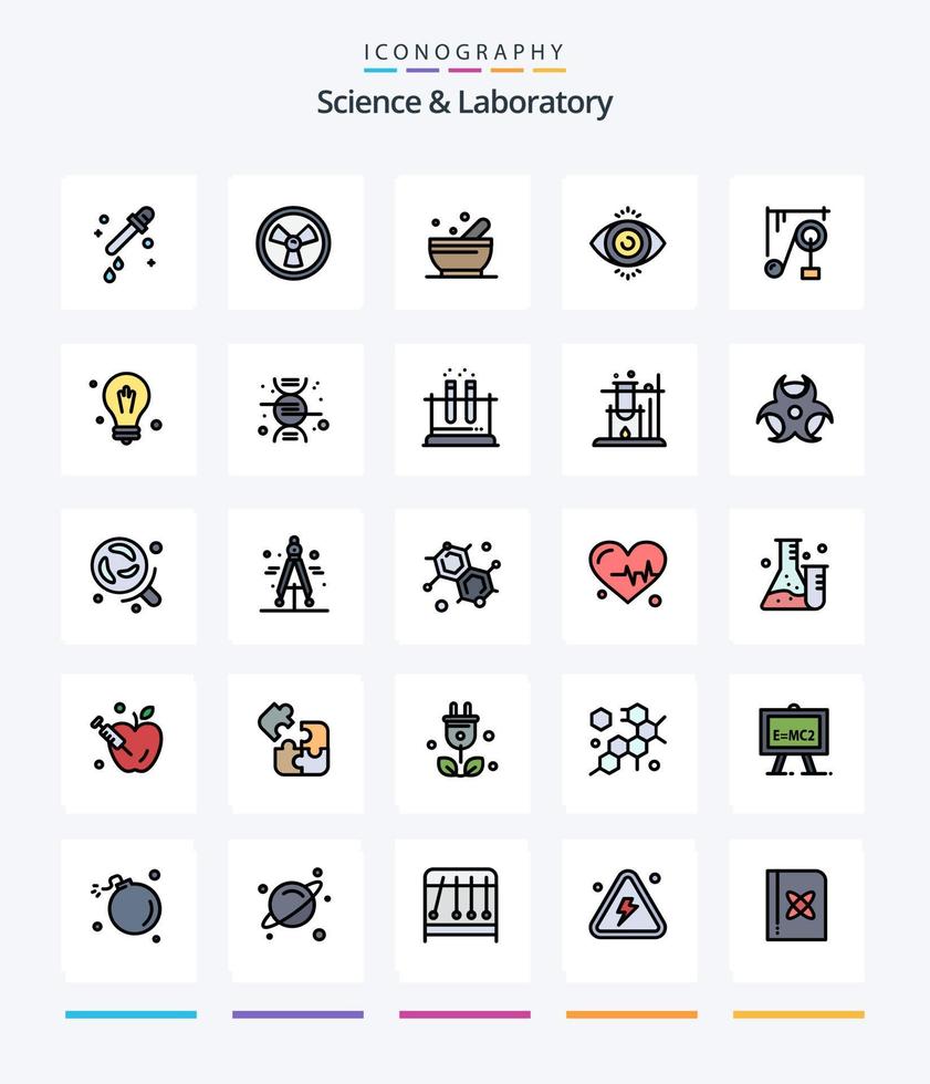 creatief wetenschap 25 lijn gevulde icoon pak zo net zo idee. wetenschap machine. wetenschap. wetenschap. apparaat vector