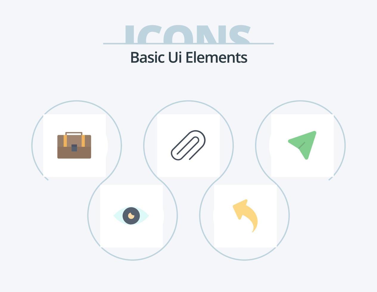 eenvoudig ui elementen vlak icoon pak 5 icoon ontwerp. pijl. papier. pijlen. metaal. hand- zak vector
