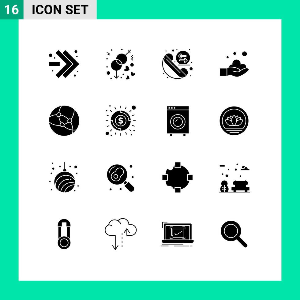 16 creatief pictogrammen modern tekens en symbolen van web internet uitwisseling wassen hand- bewerkbare vector ontwerp elementen