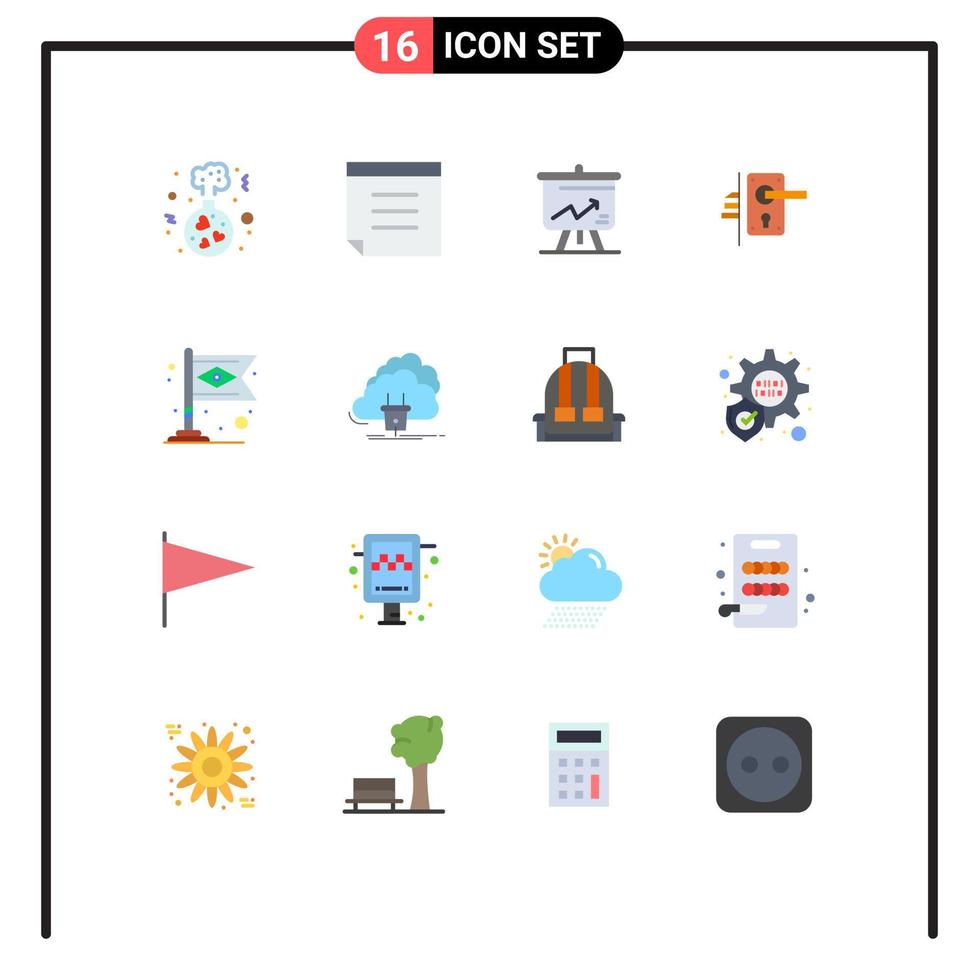 16 gebruiker koppel vlak kleur pak van modern tekens en symbolen van carnaval banier diagram huis omgaan met bewerkbare pak van creatief vector ontwerp elementen