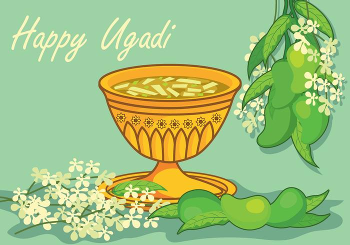 Ugadi Vector Illustratie