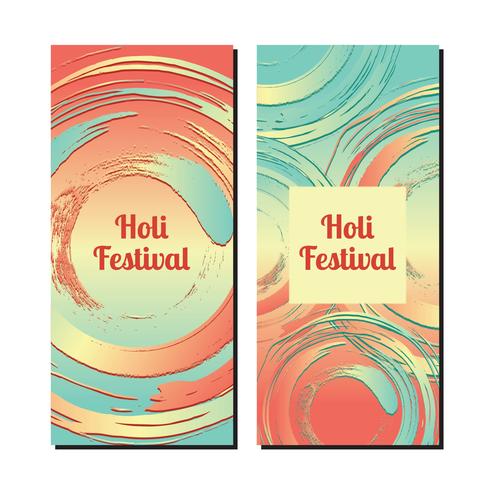 Gelukkige Holi-banners vector