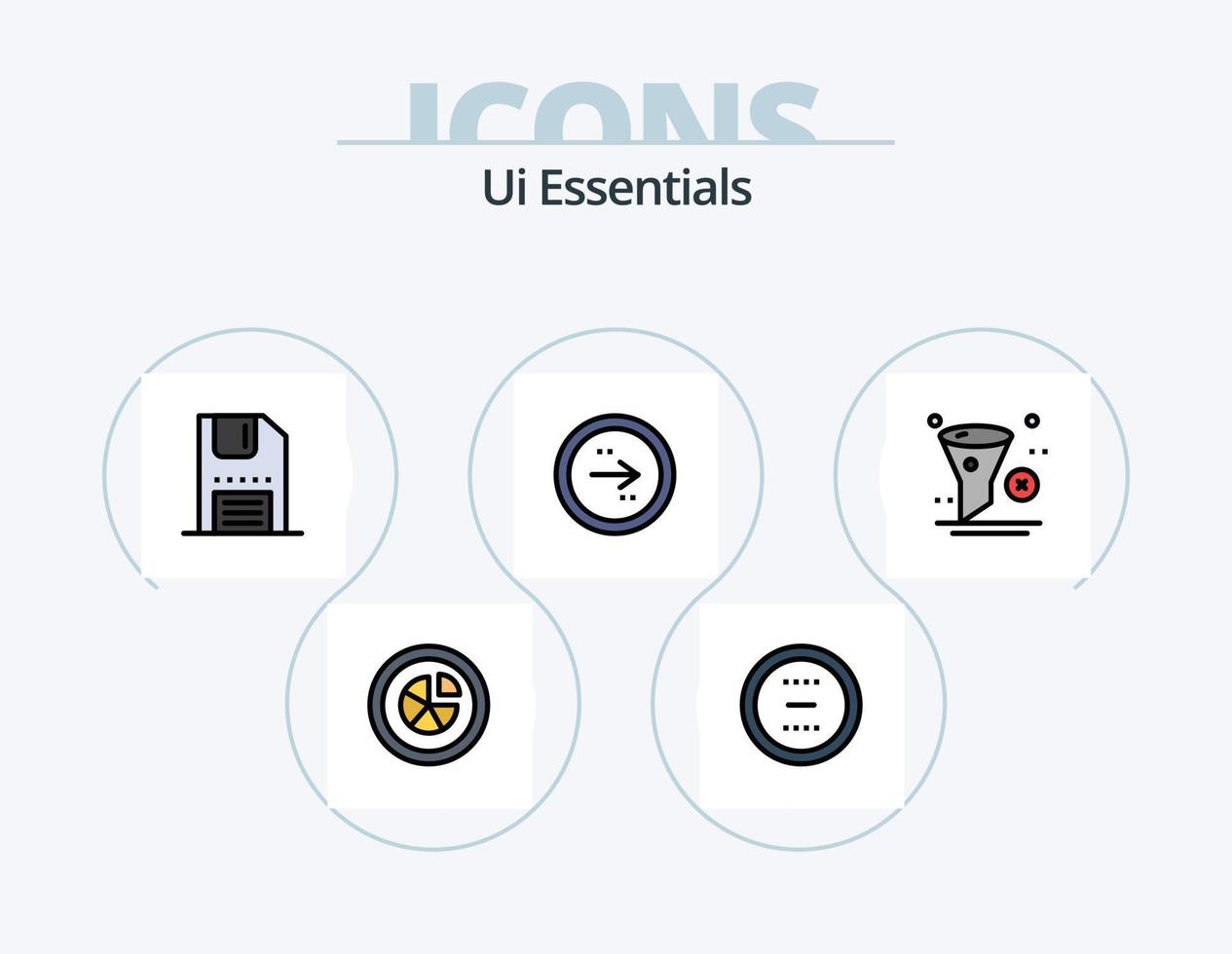 ui essentials lijn gevulde icoon pak 5 icoon ontwerp. favoriet. prijs. prijs. navigatie. Hamburger vector