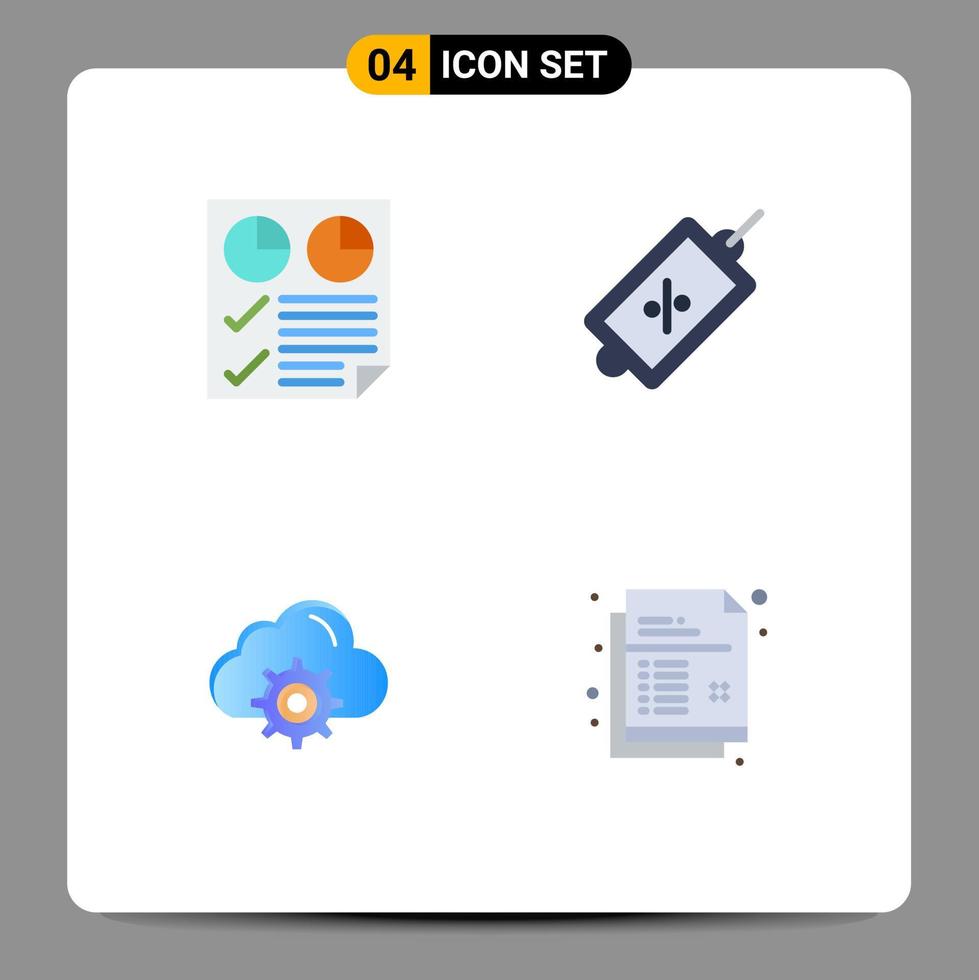 4 creatief pictogrammen modern tekens en symbolen van gegevens wolk verslag doen van markt uitrusting bewerkbare vector ontwerp elementen