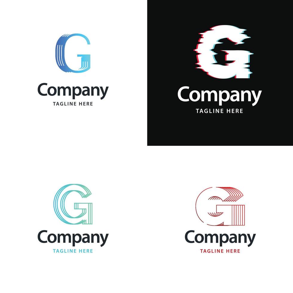 brief g groot logo pak ontwerp creatief modern logos ontwerp voor uw bedrijf vector