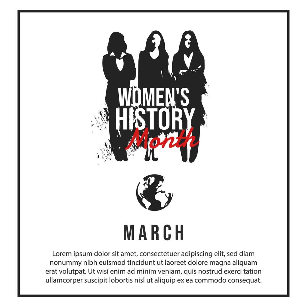 maand van de geschiedenis van vrouwen vector