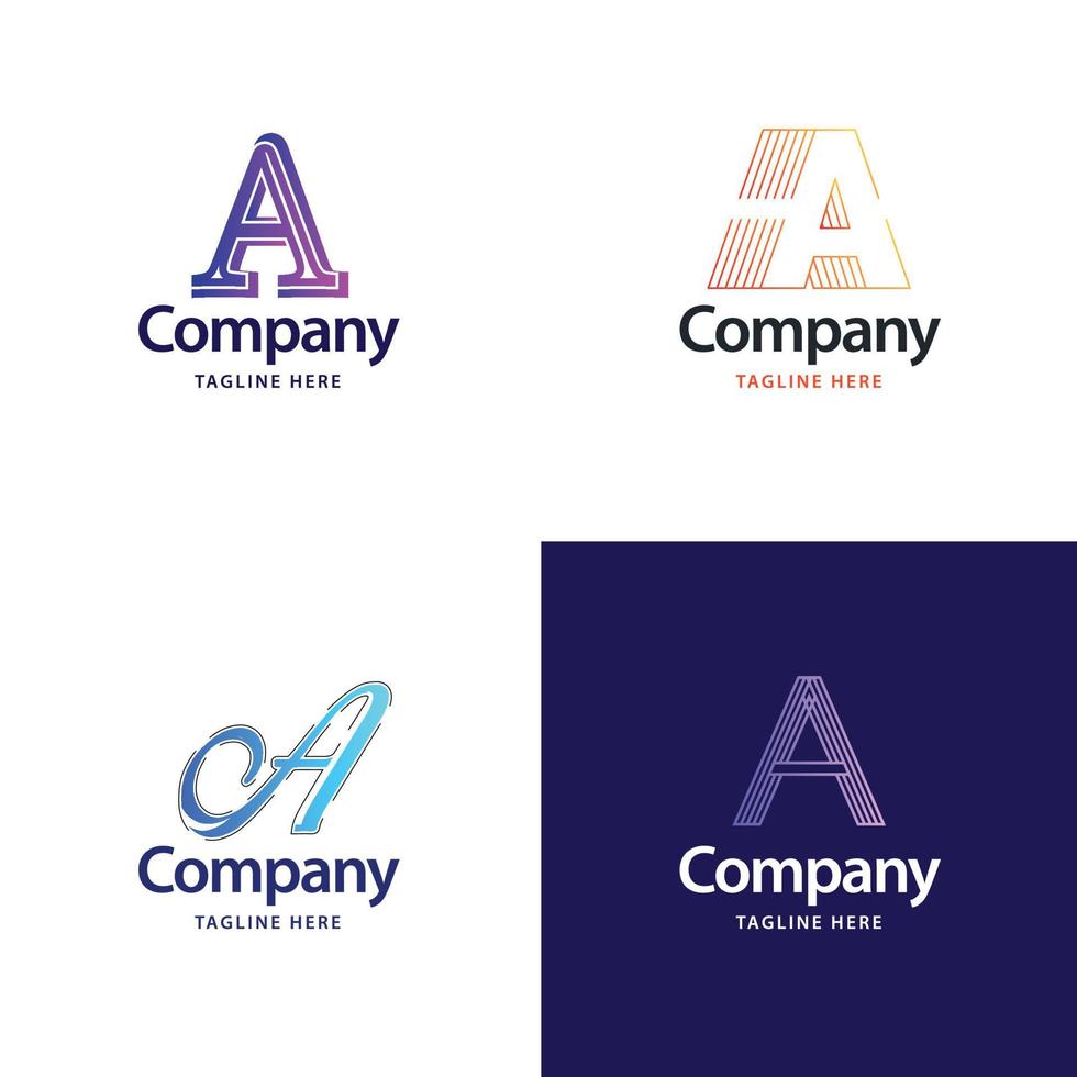 brief een groot logo pak ontwerp creatief modern logos ontwerp voor uw bedrijf vector