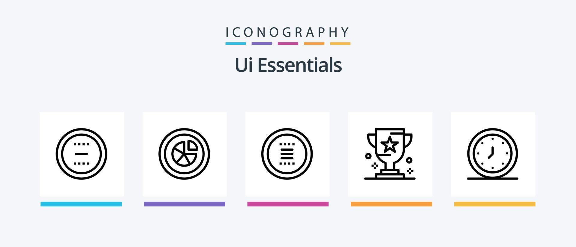 ui essentials lijn 5 icoon pak inclusief globaal. browser. koppel. verf. kleur. creatief pictogrammen ontwerp vector