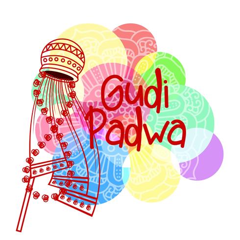 Gudi Padwa achtergrond vector