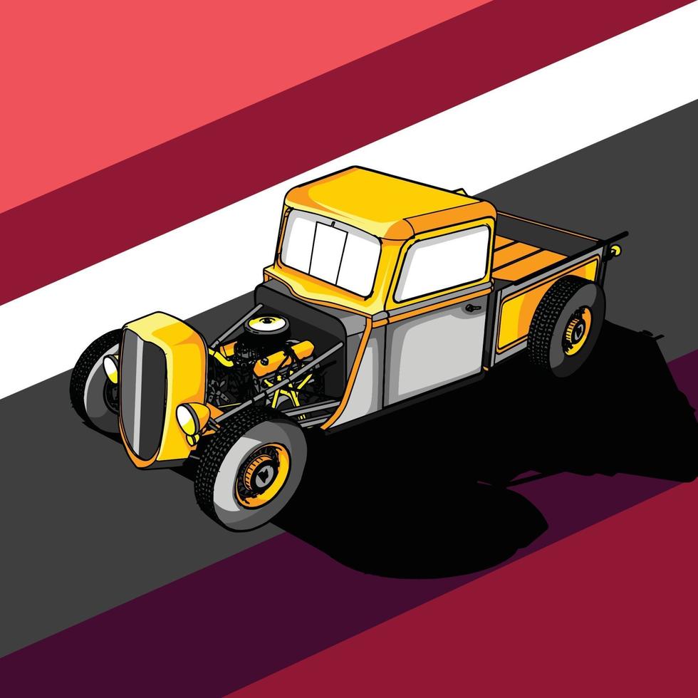 illustratie van een retro auto vector