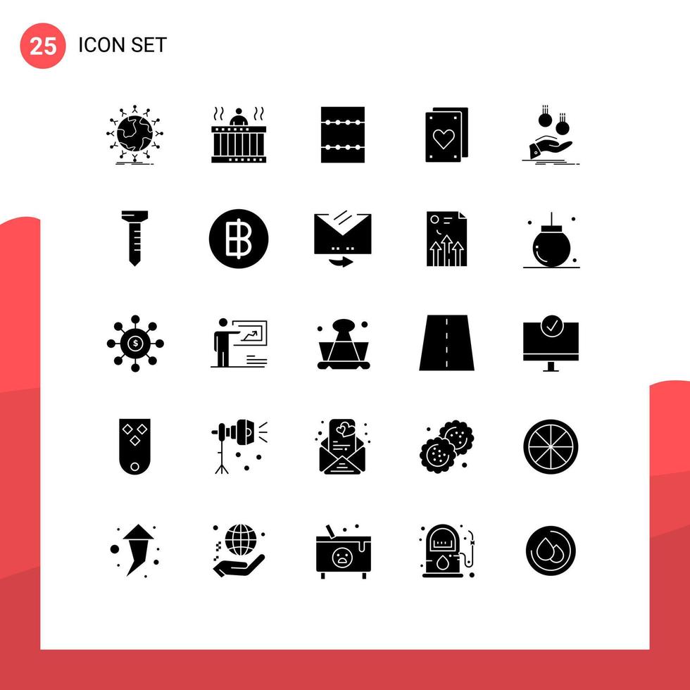 25 creatief pictogrammen modern tekens en symbolen van valuta munten spa partij kaarten bewerkbare vector ontwerp elementen