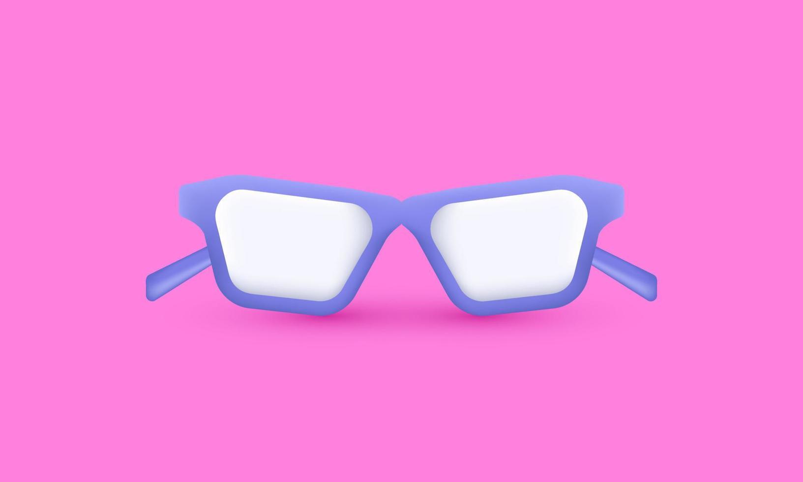 illustratie realistisch zonnebril verschillend modieus oog bril 3d creatief geïsoleerd Aan achtergrond vector