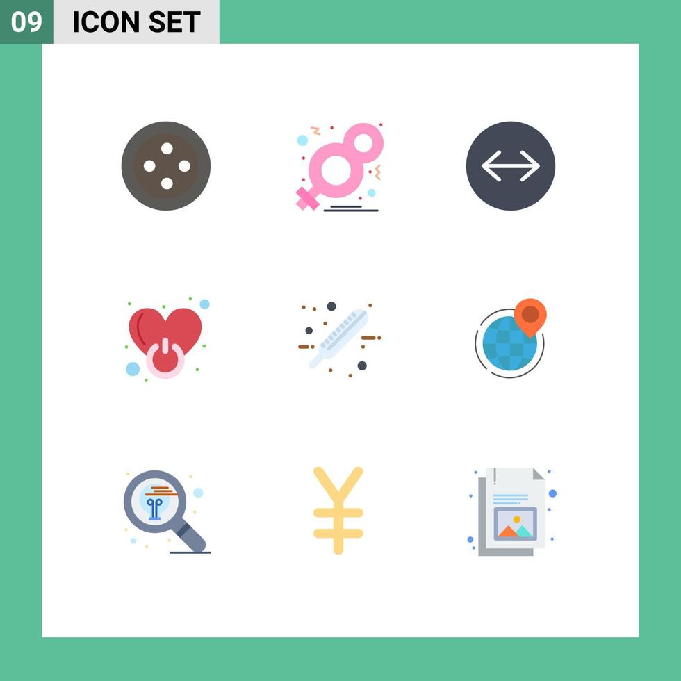 voorraad vector icoon pak van 9 lijn tekens en symbolen voor ziekenhuis zorg vegen liefde macht bewerkbare vector ontwerp elementen