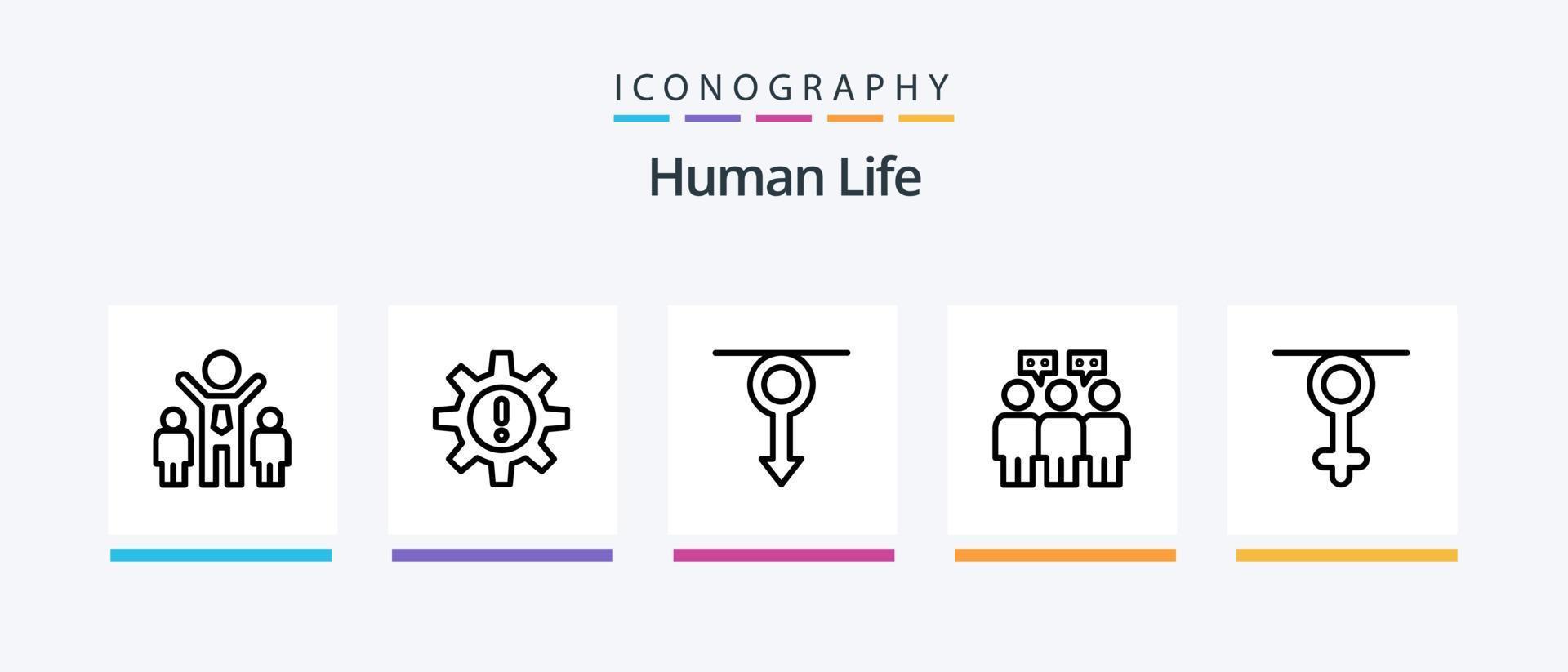 menselijk lijn 5 icoon pak inclusief menselijk. afbeelding. menselijk. foto. afbeelding. creatief pictogrammen ontwerp vector