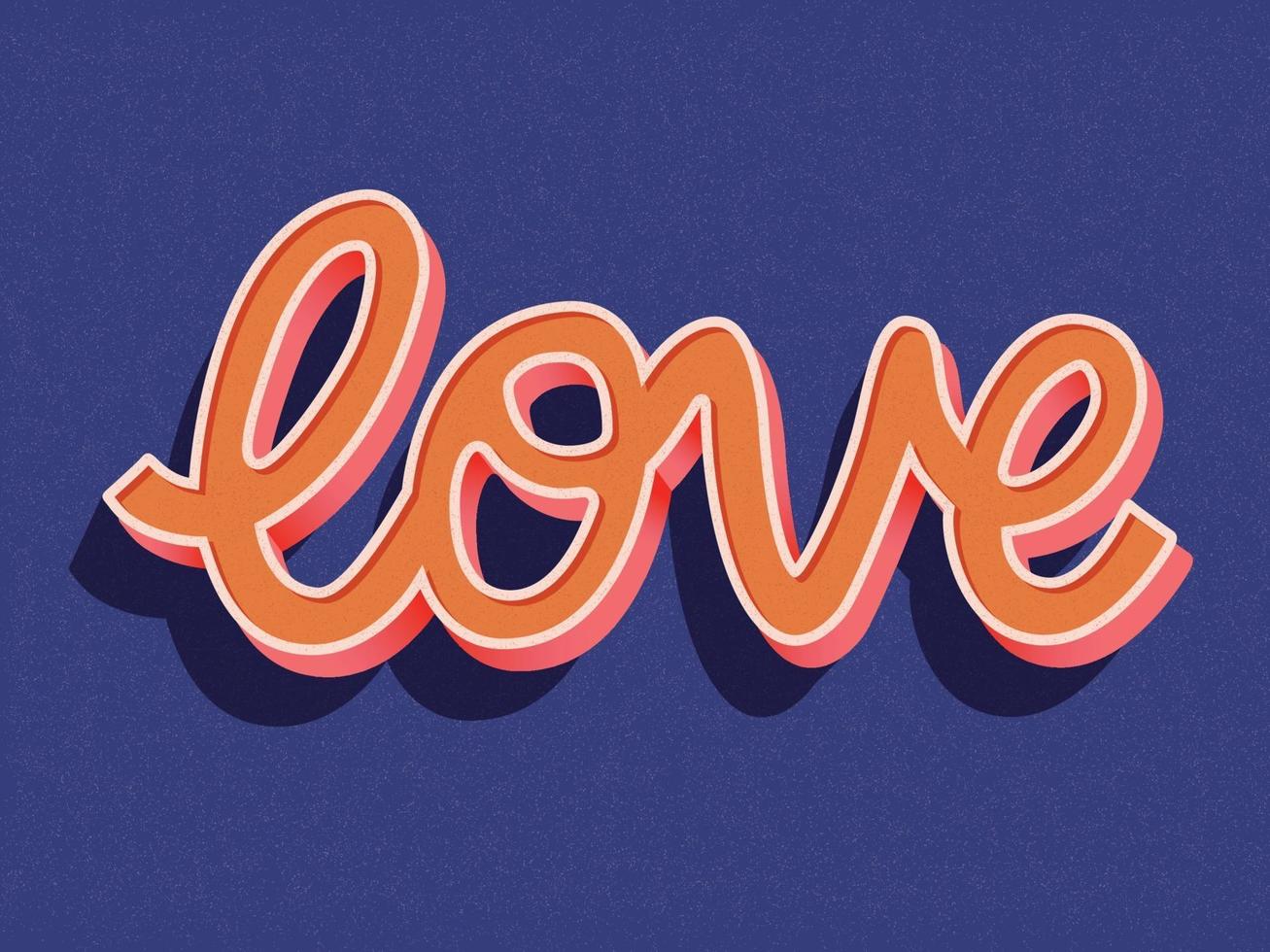 wenskaart met happy Valentijnsdag hand belettering van ontwerp. kleurrijke hand getrokken illustratie met typografie. vector