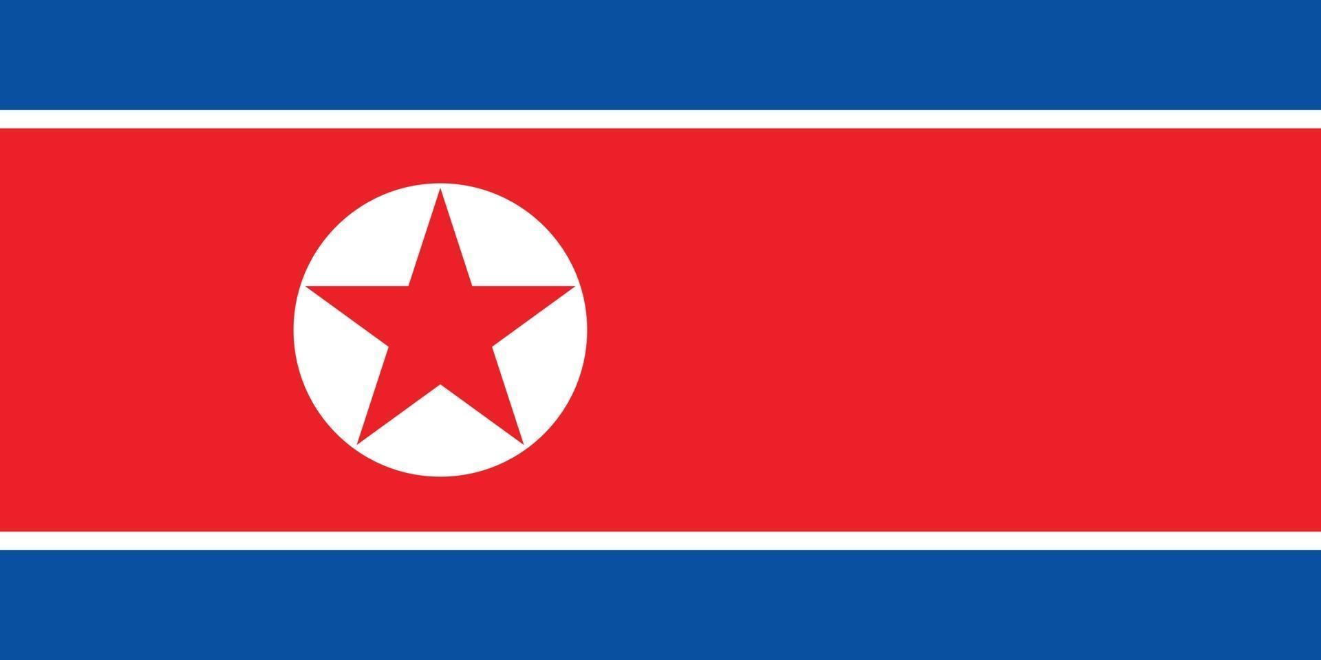 vlag van noord-korea vector isoleren banner afdrukken plat