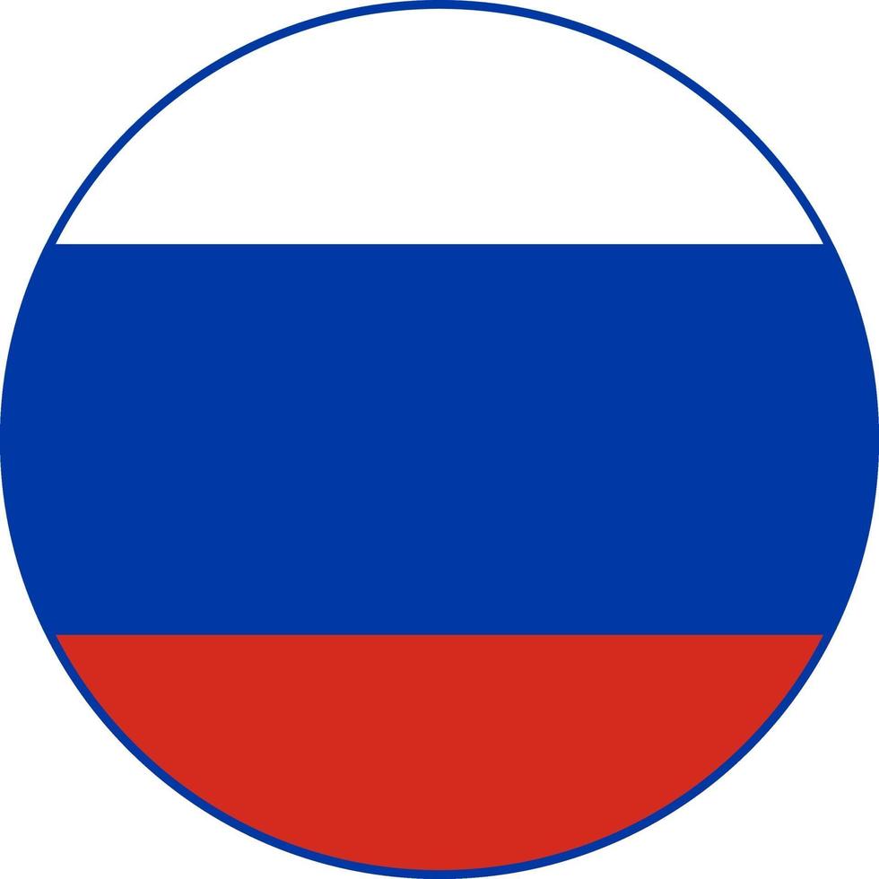 Russische Federatie vlag afgerond pictogram vector