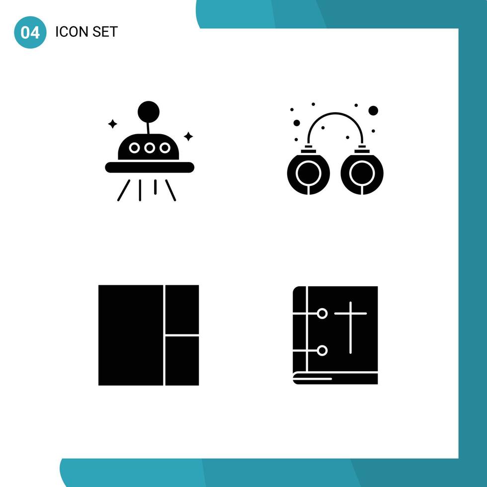 reeks van modern ui pictogrammen symbolen tekens voor astronomie Bijbel crimineel arresteren kerk bewerkbare vector ontwerp elementen