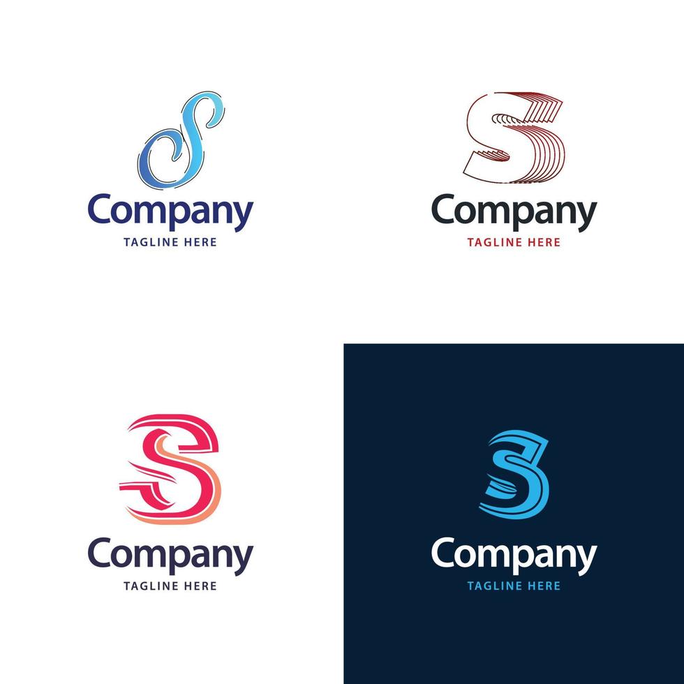 brief s groot logo pak ontwerp creatief modern logos ontwerp voor uw bedrijf vector