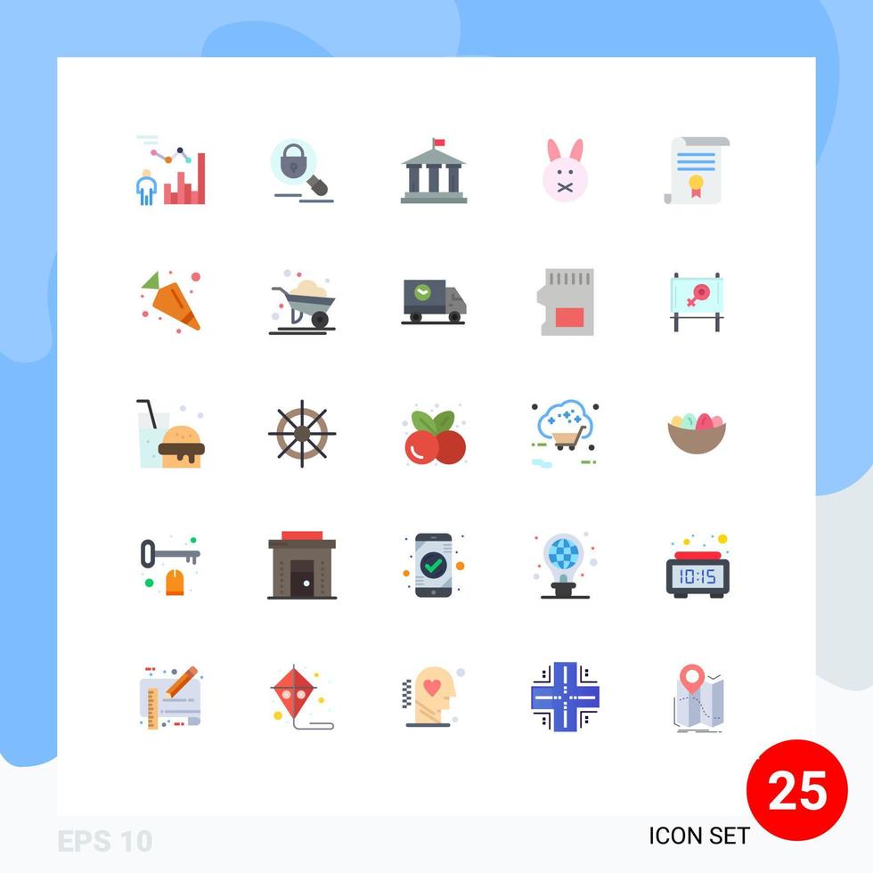 25 creatief pictogrammen modern tekens en symbolen van mate konijn internet Pasen Verenigde Staten van Amerika bewerkbare vector ontwerp elementen