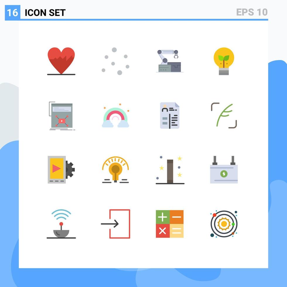 voorraad vector icoon pak van 16 lijn tekens en symbolen voor web bladzijde arm afzet lamp bewerkbare pak van creatief vector ontwerp elementen