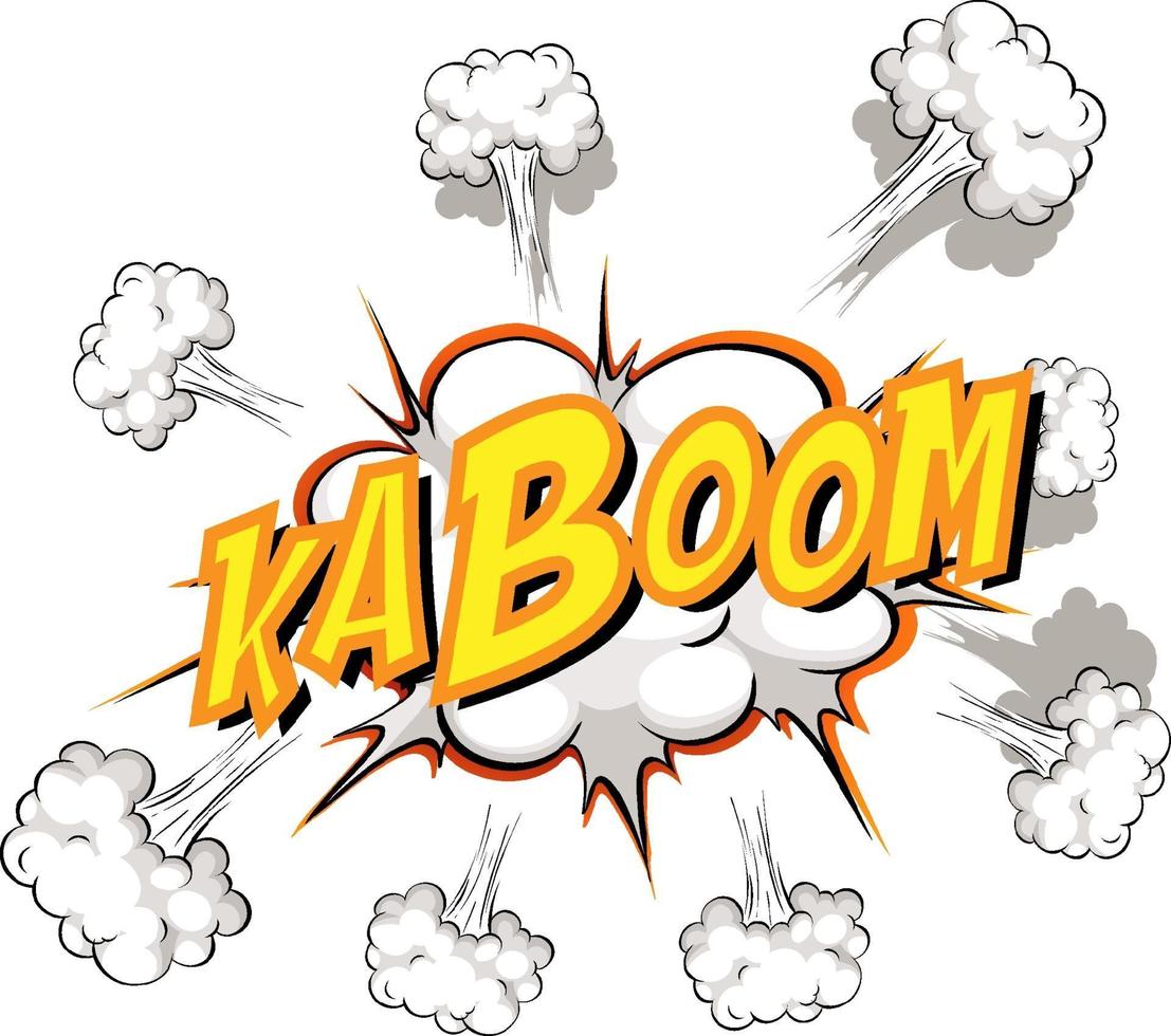 komische tekstballon met kaboom-tekst vector