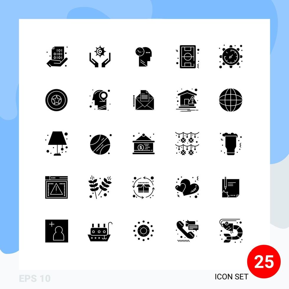 pak van 25 modern solide glyphs tekens en symbolen voor web afdrukken media zo net zo spel grond houden veld- hoofd bewerkbare vector ontwerp elementen