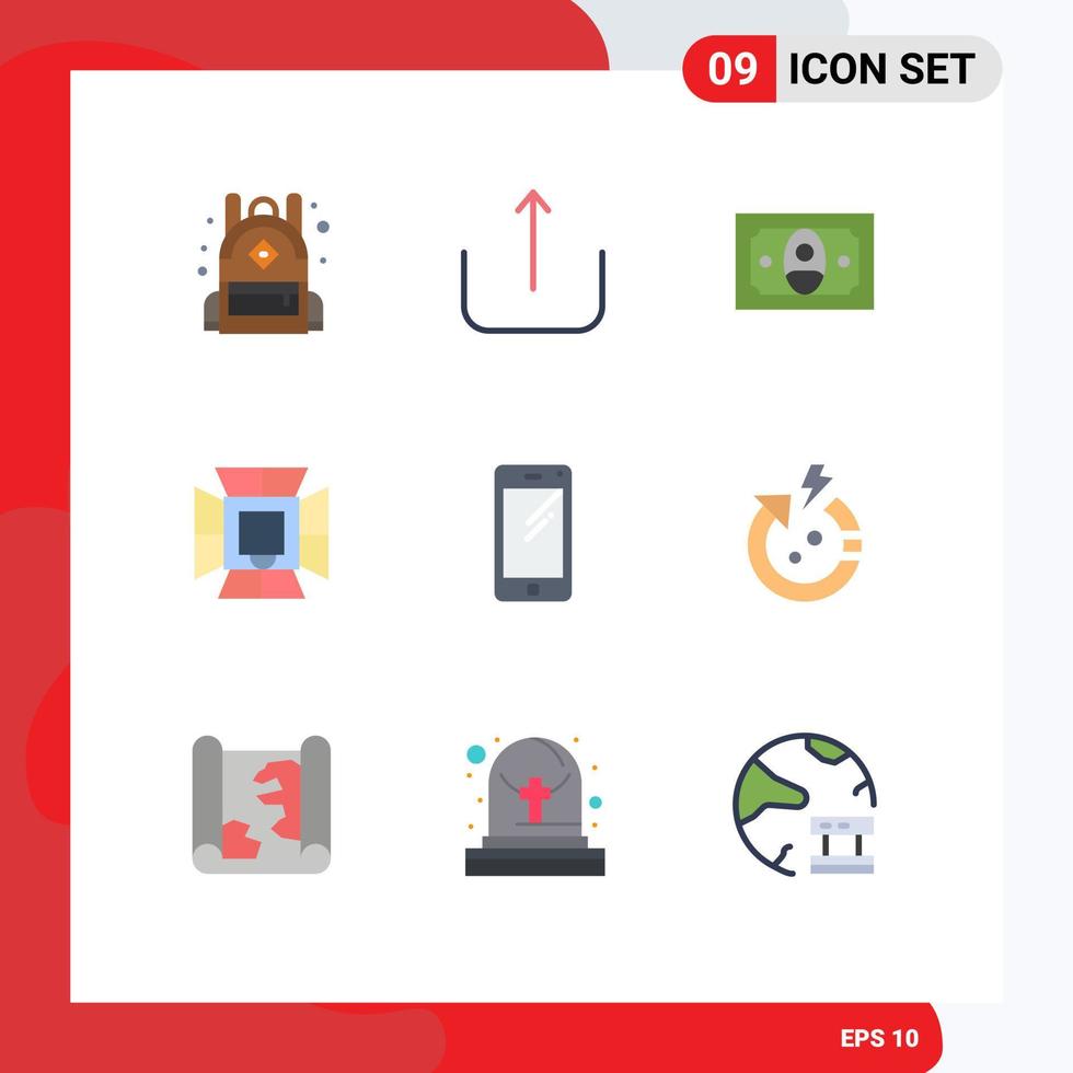 reeks van 9 modern ui pictogrammen symbolen tekens voor huawei slim telefoon geld telefoon professioneel bewerkbare vector ontwerp elementen