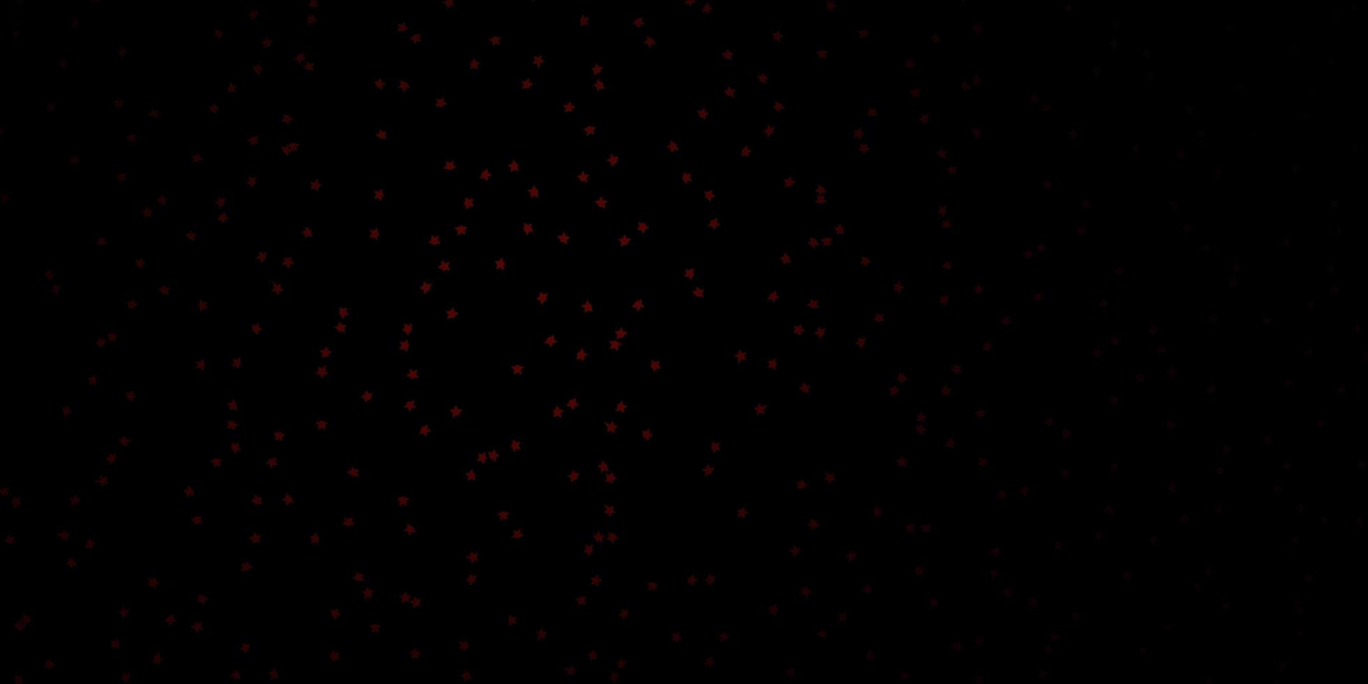 donkerrode vector achtergrond met kleine en grote sterren.