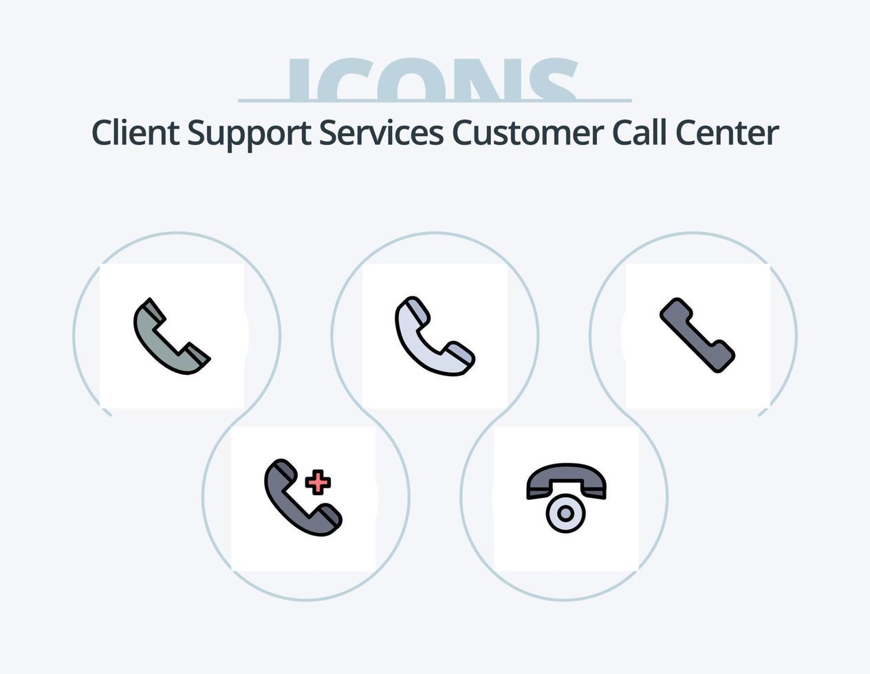 telefoontje lijn gevulde icoon pak 5 icoon ontwerp. . telefoongesprek. contact. telefoon. telefoontje vector