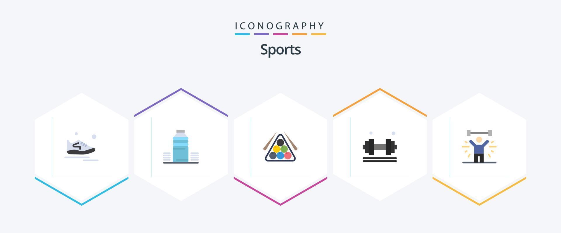 sport- 25 vlak icoon pak inclusief geschiktheid. Speel. drankje. zwembad. snooker vector