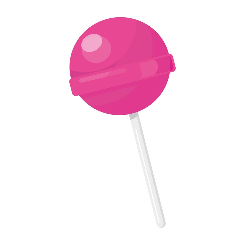 Zoete lollipop snoep geïsoleerde pictogram vector