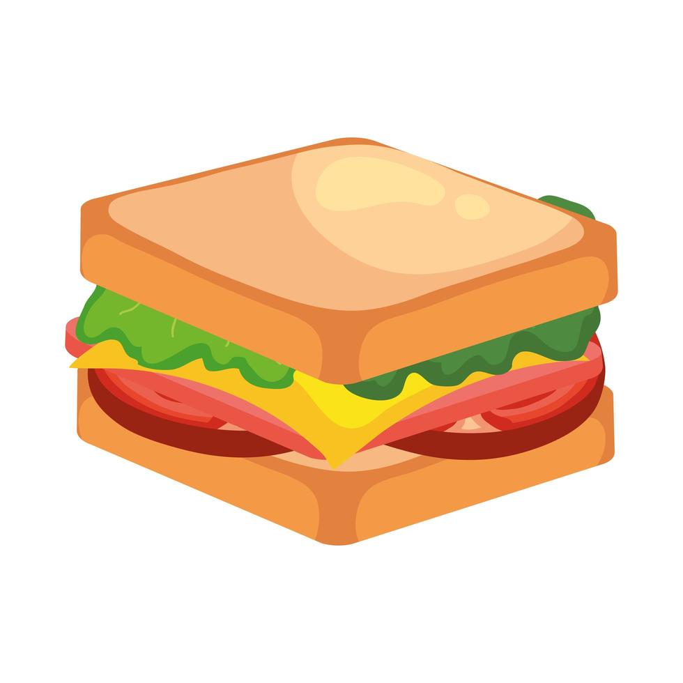 sandwich eten pictogram vector ontwerp