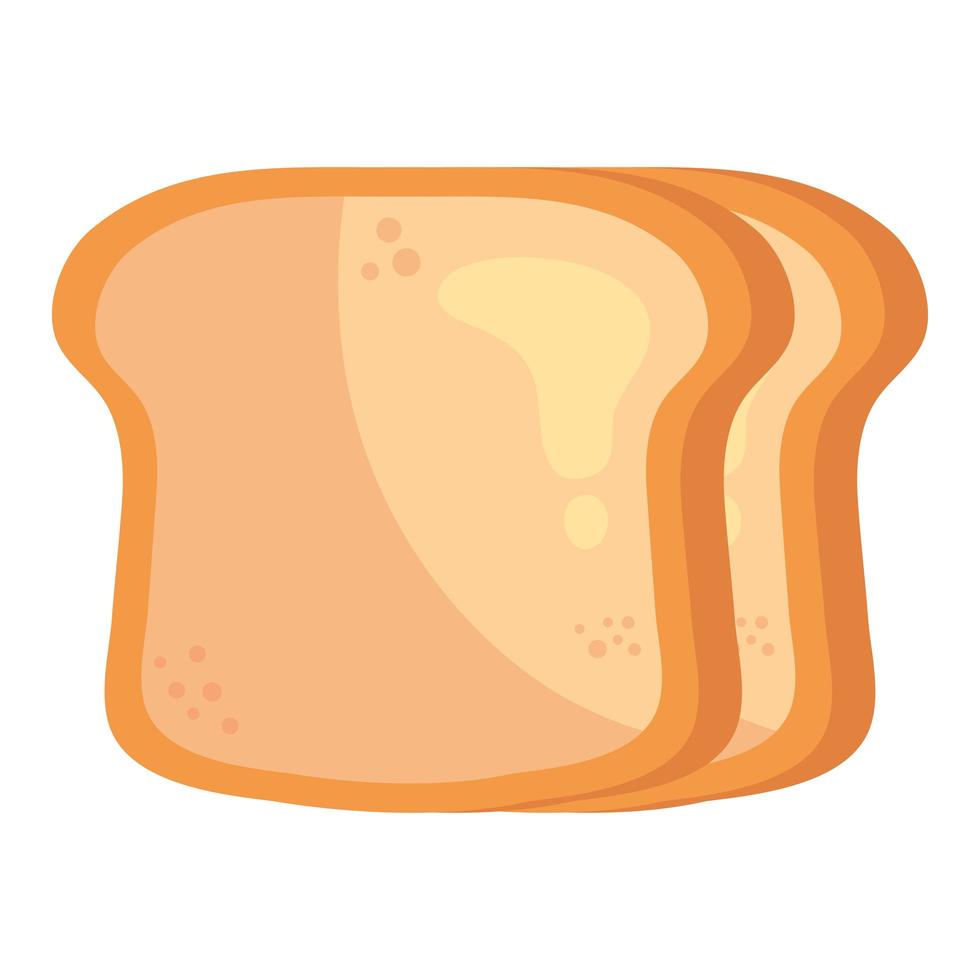 toast brood pictogram vector ontwerp
